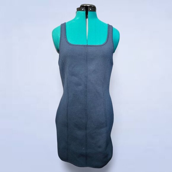 Aritzia Babaton Sculpt Knit Squareneck Tank Dress Dark Turquoise - Extra Large - Picture 2 of 9